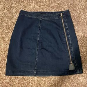 denim mini skirt